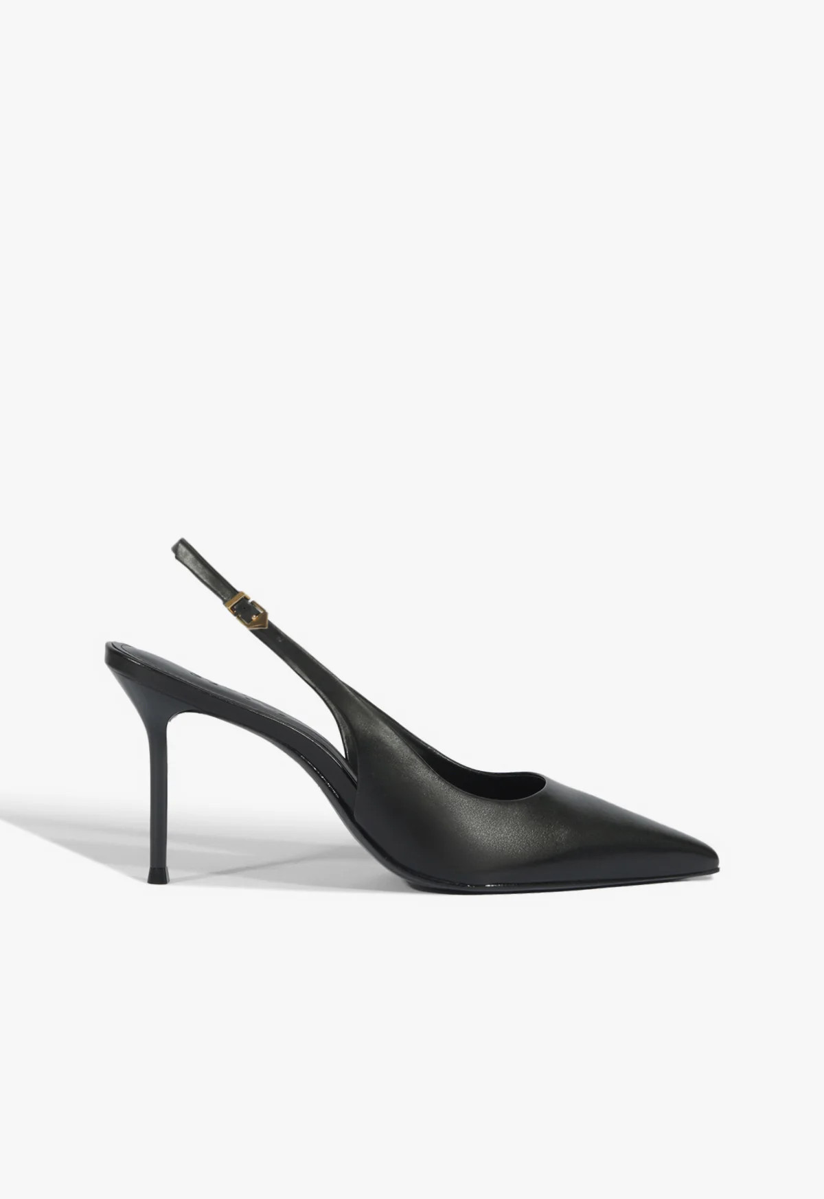 Paola Slingback Pump in Black Leather - SCHUTZ | Schutz (US)