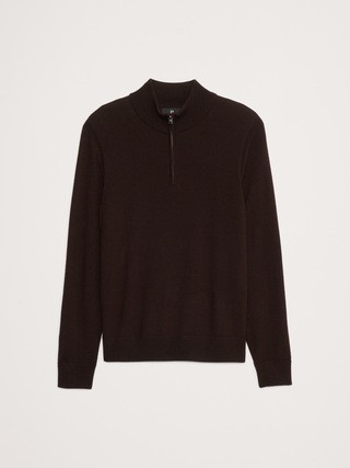 Italian Merino Half-Zip Sweater | Banana Republic (US)