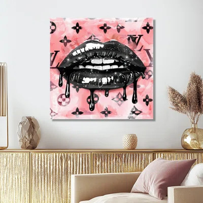 Glossy Designer Lips - Fashion Lips Wall Art Print | Wayfair North America