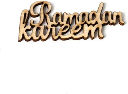 Amosfun 15pcs Ramadan Kareem Eid Mubarak Wooden Ornament Lesser Bairam House Decor | Amazon (US)