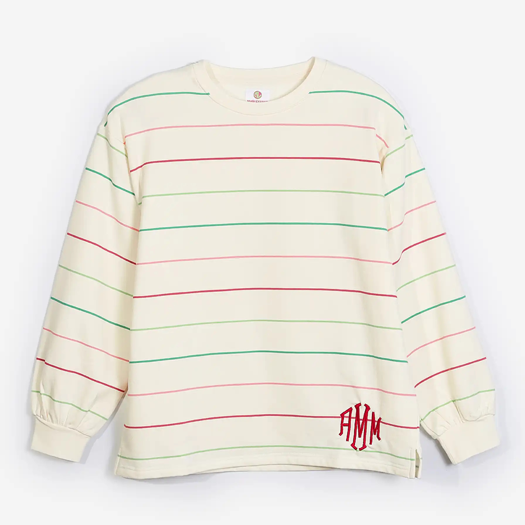 Monogrammed Puff Sleeve Sweatshirt | Marleylilly