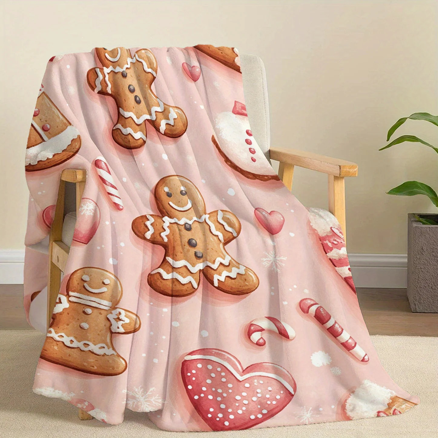 Cozy Christmas-Themed Flannel Throw Blanket - Soft, Lightweight & Warm for Bed, Sofa, Office, Cam... | Walmart (US)