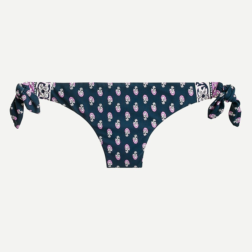 Side-tie bikini bottom in best buds | J. Crew US