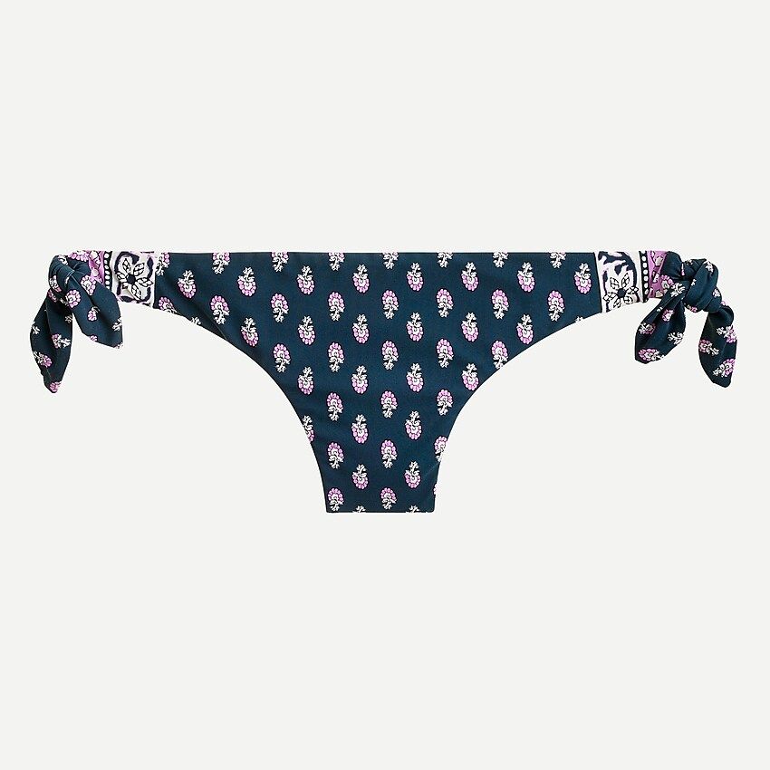 Side-tie bikini bottom in best buds | J.Crew US