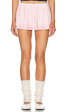 MORE TO COME Kassy Mini Skirt in Blush from Revolve.com | Revolve Clothing (Global)