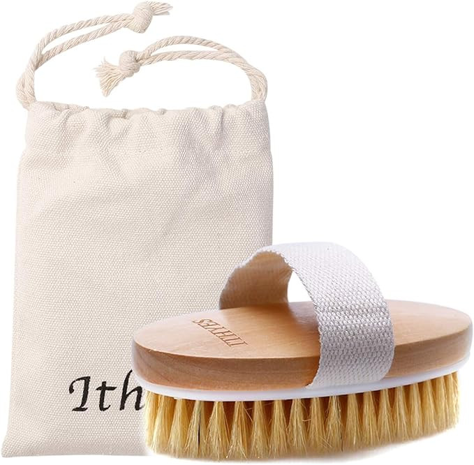 Dry Brushing Body Brush Exfoliating Brush Natural Bristle Bath Brush for Remove Dead Skin Toxins ... | Amazon (US)