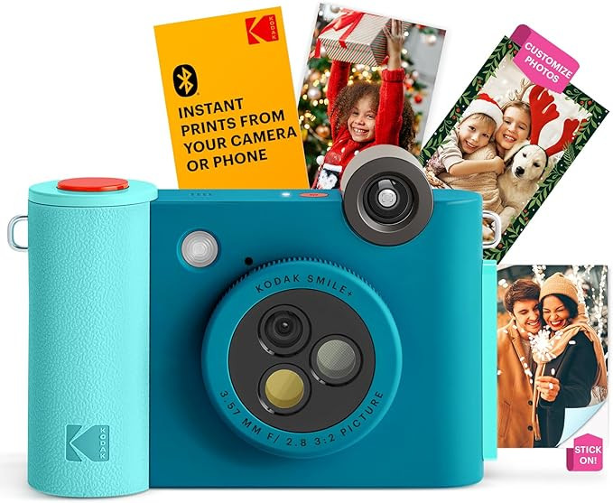 KODAK Smile+ 2-in-1 Digital Instant Print Camera & Wireless Bluetooth Photo Printer - 10MP, Speci... | Amazon (US)