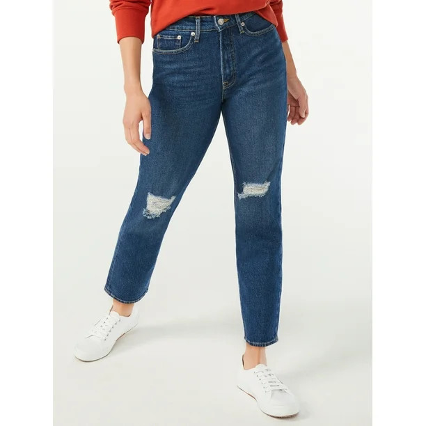 Free Assembly Women's 90's Original Straight Denim Jeans - Walmart.com | Walmart (US)