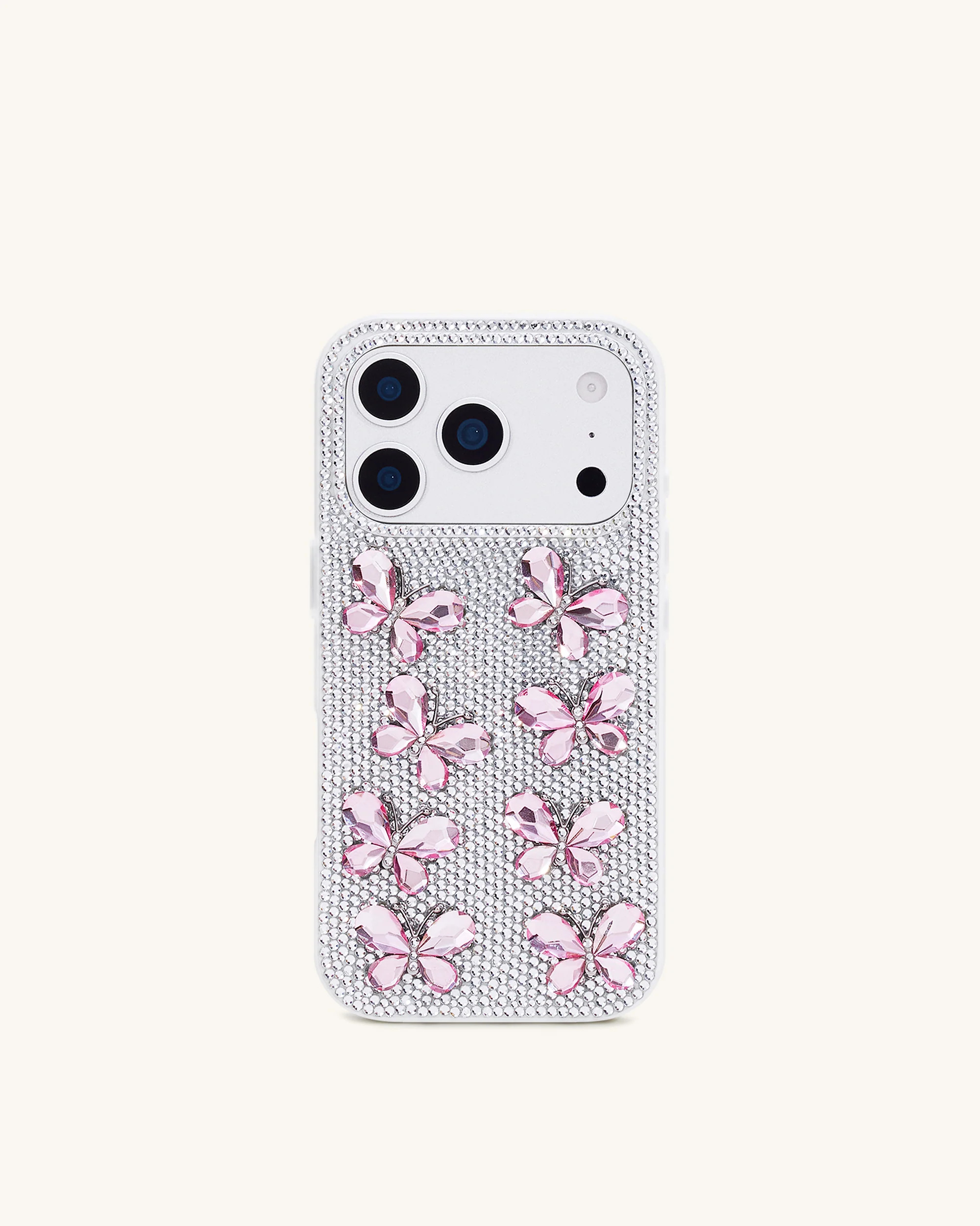 Butterfly Crystal Phone Case - White | JW PEI US