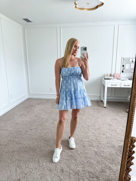 Cutest Nordstrom summer mini dress! Dress it up or wear casually! I have it paired with my favorite white tennis shoes for a more casual look! Wearing size small. Summer dresses // daytime dresses // brunch dresses // day date dresses // shower dresses // Nordstrom dresses // Nordstrom finds // Nordstrom fashion 

#LTKParties #LTKStyleTip #LTKSeasonal