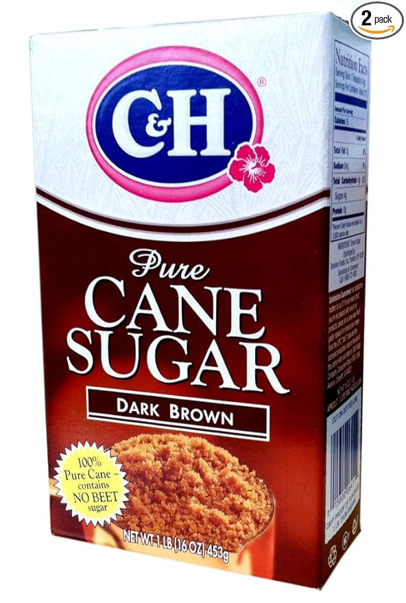 C&H Pure Cane Sugar DARK BROWN 16oz (2 Pack) | Amazon (US)