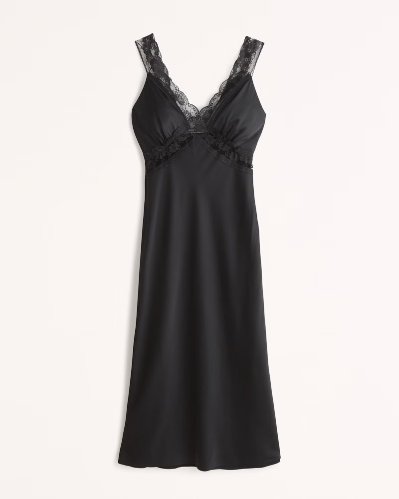 Women's Satin Slip Midi Dress | Women's Dresses & Jumpsuits | Abercrombie.com | Abercrombie & Fitch (US)