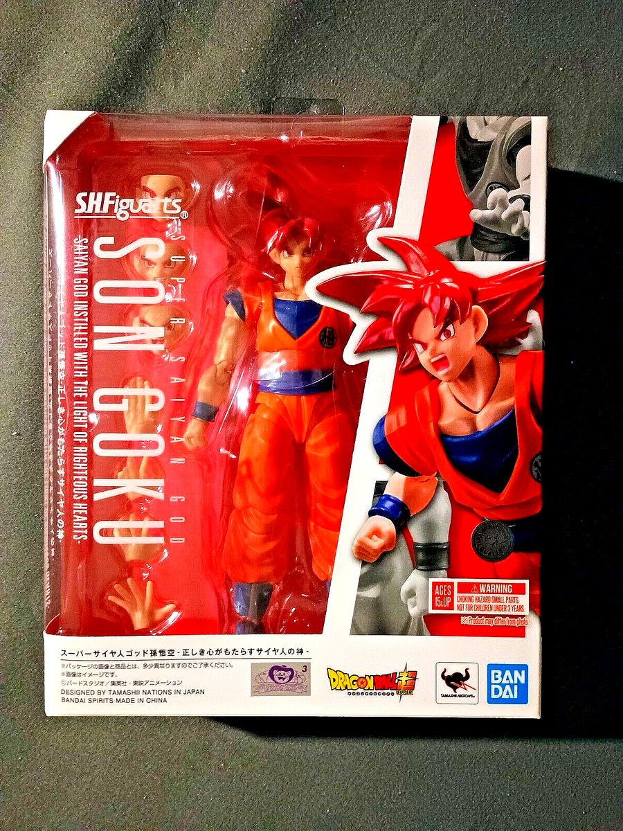 Bandai Tamashii S.H.Figuarts Dragonball Z Super Saiyan God Son Goku | eBay US