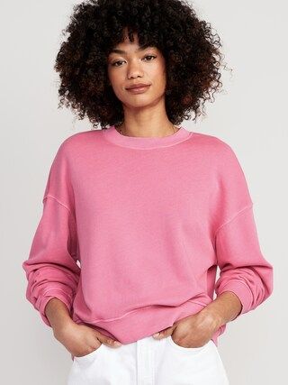 Cropped Vintage French-Terry Sweatshirt for Women | Old Navy (US)