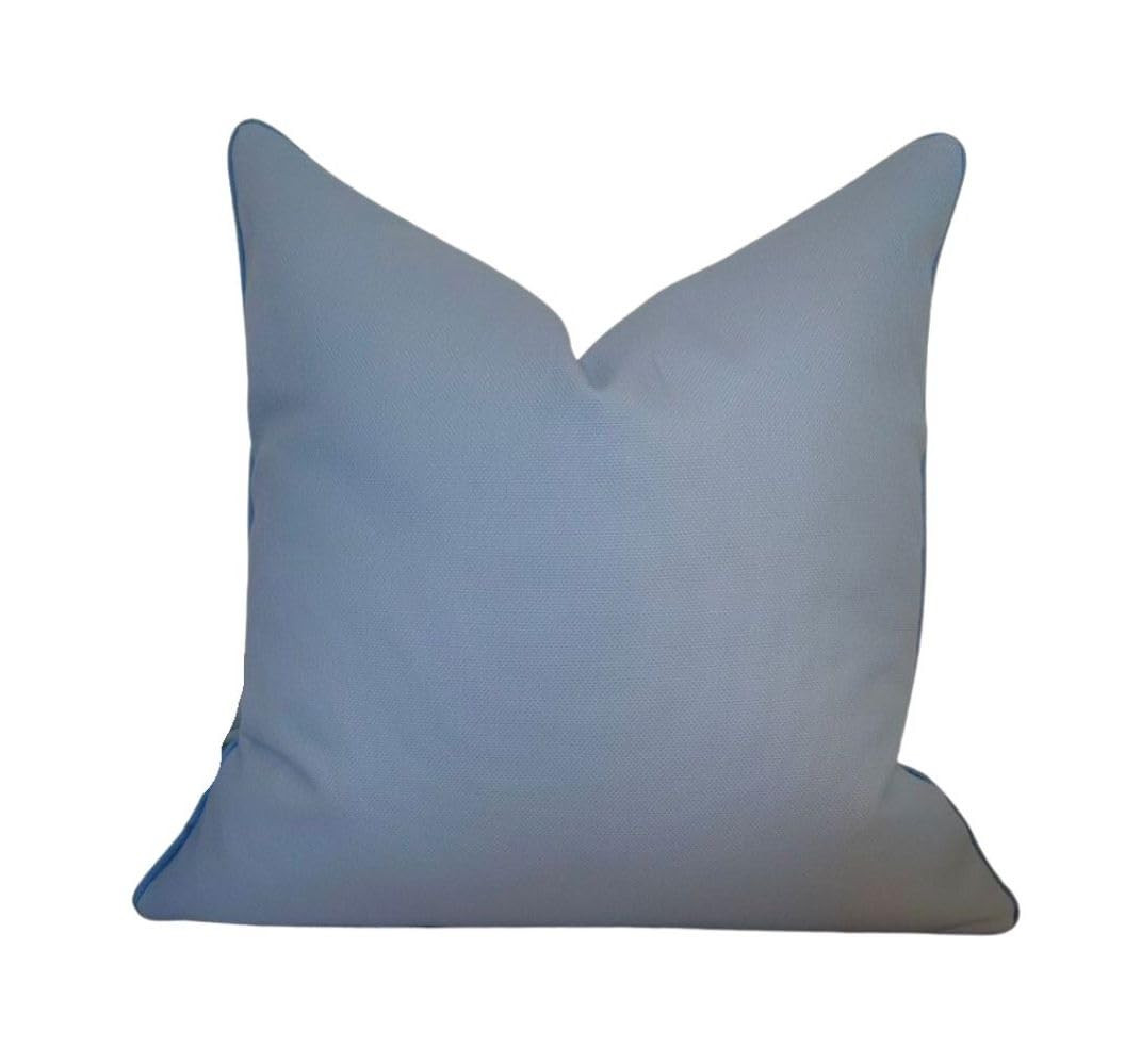 Jillien Harbor Chesapeake Blue Pillow Cover 20"x 20" for Couch Premium Throw Pillow Solid Blue Pi... | Amazon (US)