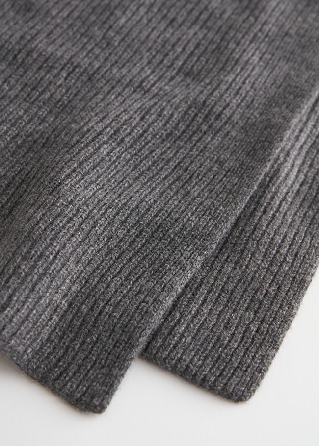 Cashmere Ribbed Knit Scarf | & Other Stories US