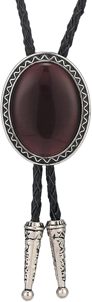 Bolo Tie for Men Women Cowboy Turquoise Celtic Natural Tiger Eye Stone Longhorn Bull Western Leat... | Amazon (US)