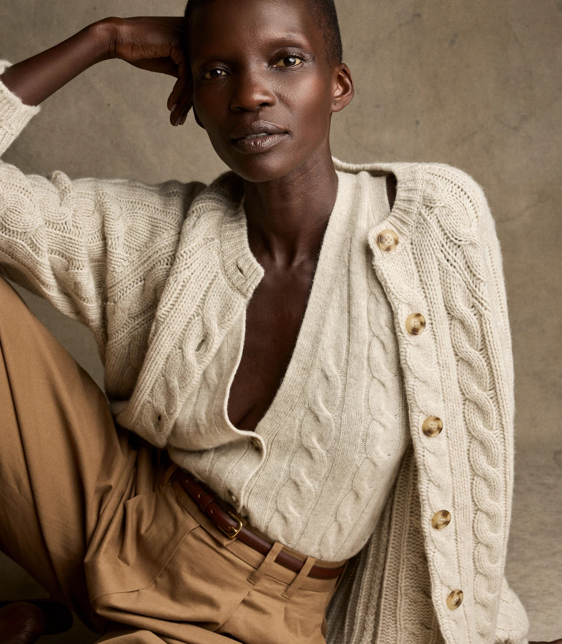 Virginie Cashmere Cardigan - Cottage | DÔEN | DOEN