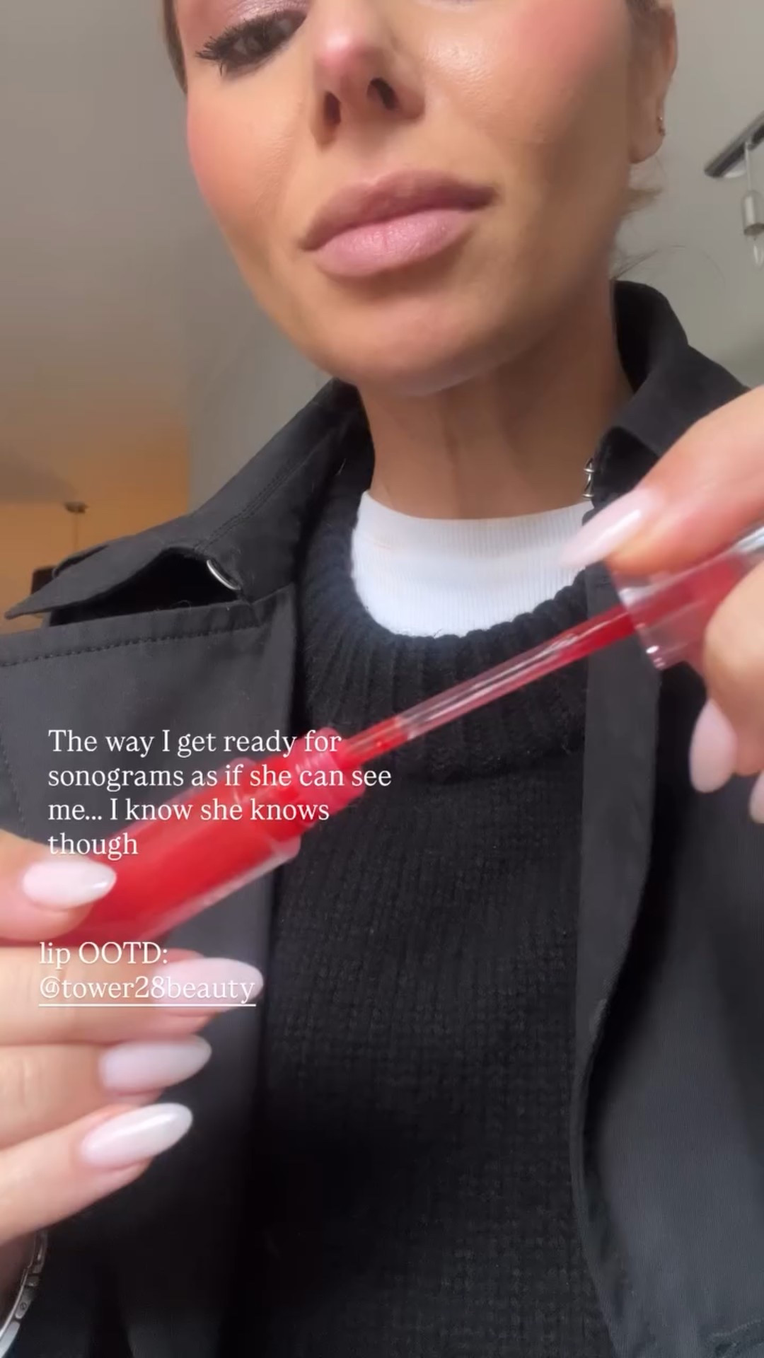 The way I get ready for sonograms as if she can see me….. I know she knows though lip OOTD:
@tower28beauty
