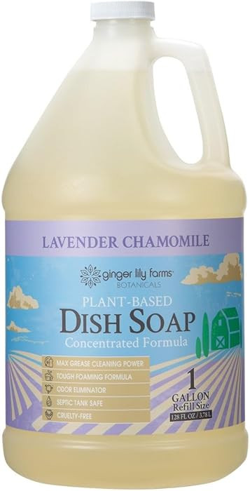 Ginger Lily Farms Botanicals Plant-Based Liquid Dish Soap, Concentrated Formula with Max Grease C... | Amazon (US)