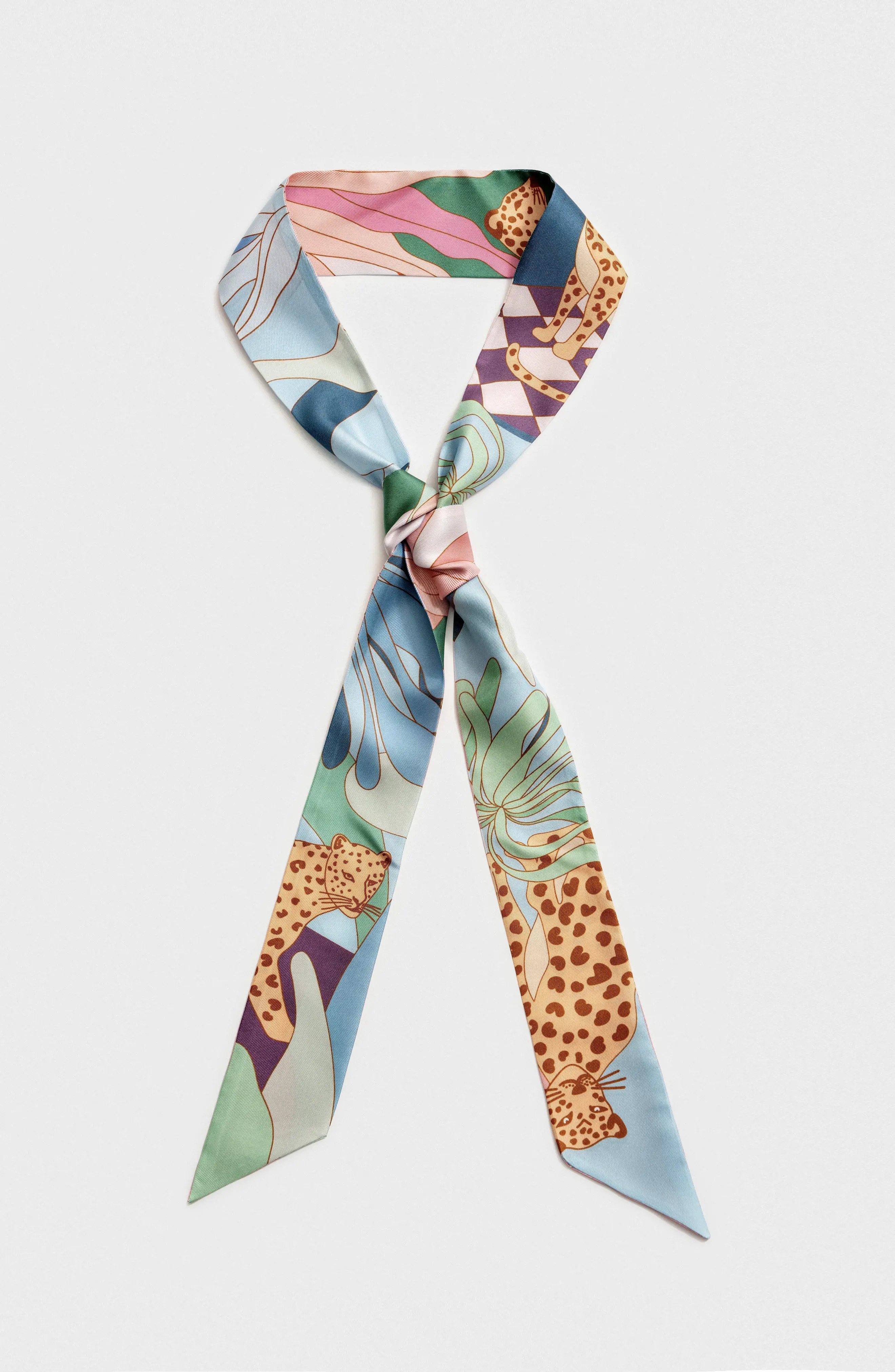Jessie Zhao New York Silk Skinny Scarf Indoor Forest (Women) | Nordstrom | Nordstrom