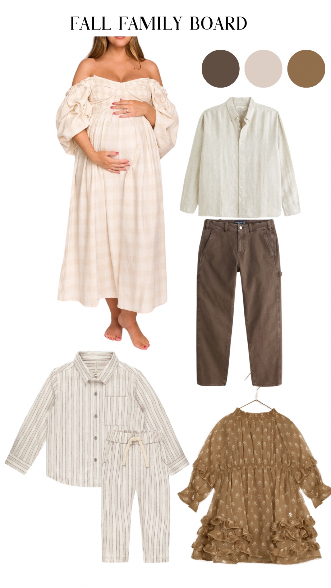 Neutral fall family photoshoot outfits! 