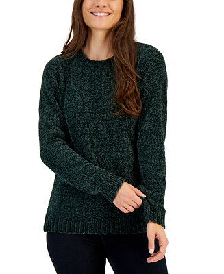 Karen Scott Women's Basic Chenille Sweater, Created for Macy's & Reviews - Sweaters - Women - Mac... | Macys (US)