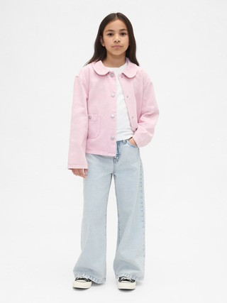 Kids High Rise Stride Wide-Leg Ankle Jeans | Gap (US)