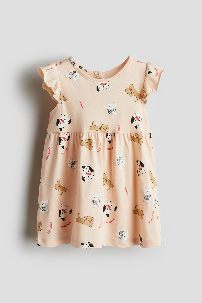 H & M - Printed Cotton Dress - Orange | H&M (US + CA)
