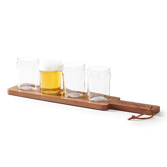 ACACIA WOOD BEER FLIGHT TASTING SET | Mark and Graham