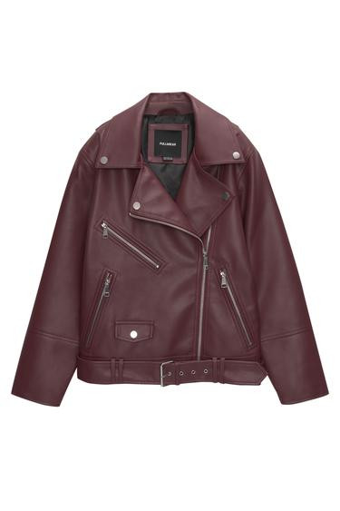 Faux leather biker jacket | PULL and BEAR UK