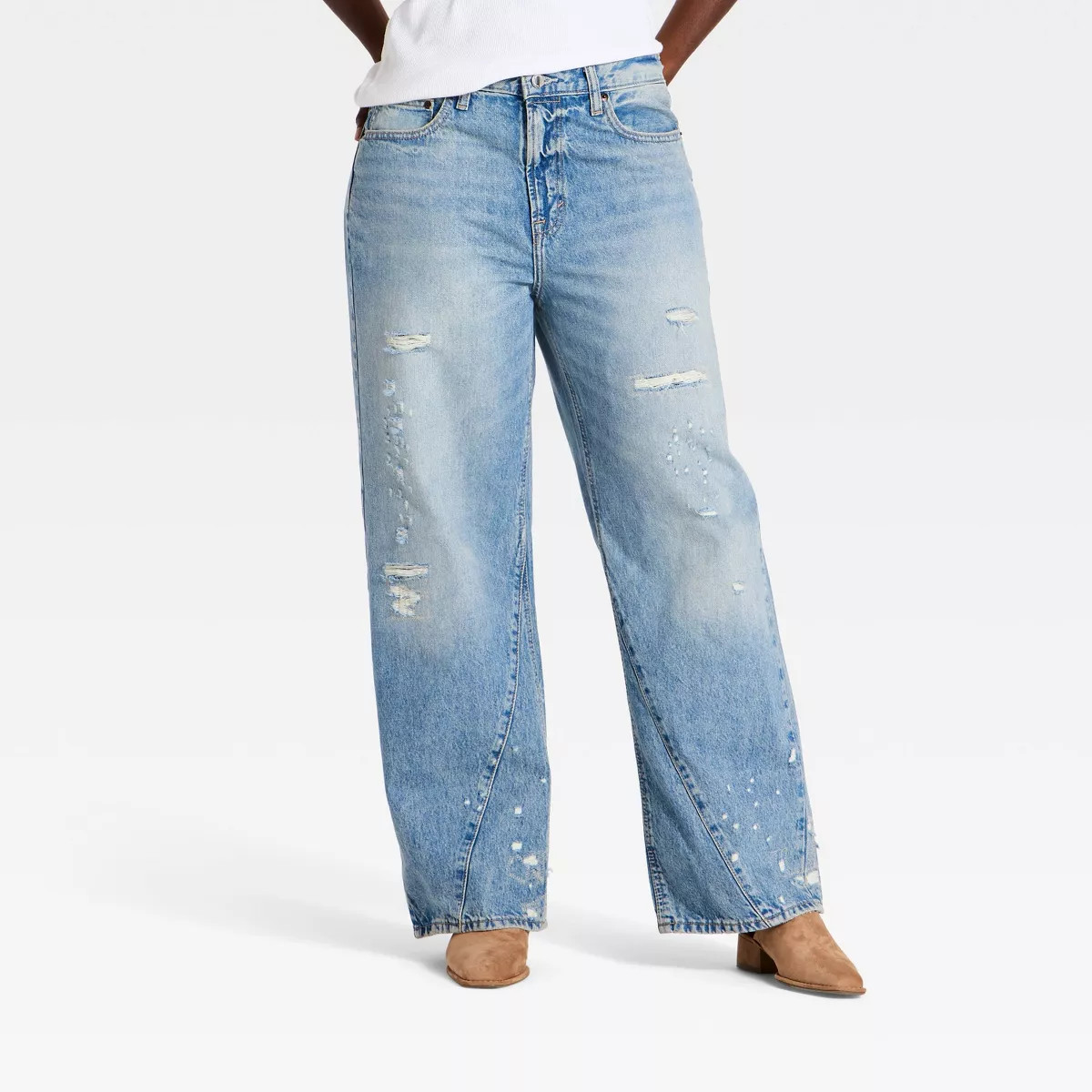 Women's Low Loose Slung Jeans - Universal Thread™ Pink 12 | Target