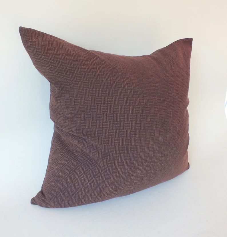 Block Print Hmong Brown Pillow Cover Ethnic Accent cushions Throw pillow Decorative lumbar sofa f... | Etsy (US)