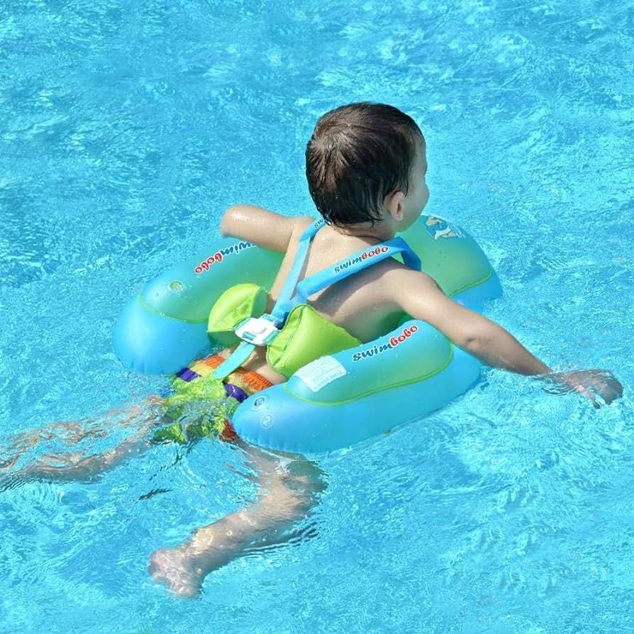 New Upgraded Swimbobo Baby Swimming Float Kids Inflatable Swim Ring with Safety Support Bottom Sw... | Amazon (US)