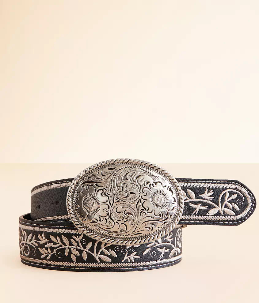 Embroidered Western Belt | Buckle