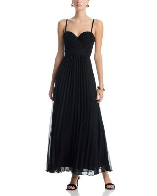 Aqua Solid Pleated Maxi Dress - Exclusive | Bloomingdale's (US)