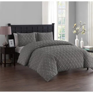 VCNY Lattice Embossed Duvet Set - Twin/King - White - 3 Piece | Bed Bath & Beyond