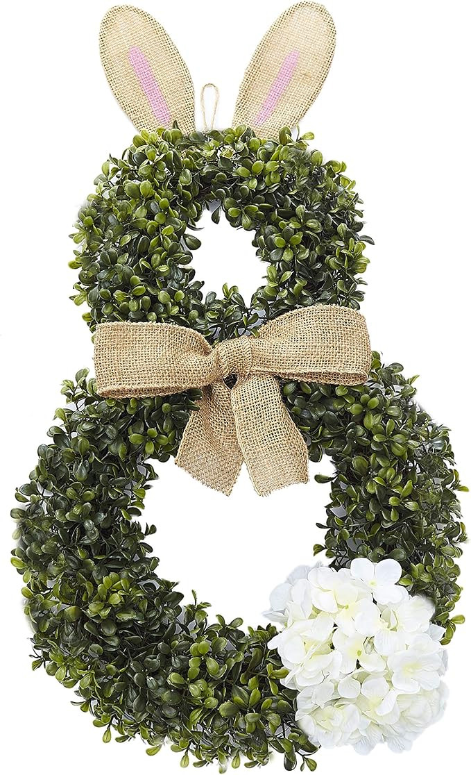The Lakeside Collection Cottontail Easter Bunny Wreath - Spring Season Front Door Decoration | Amazon (US)