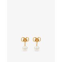 VLOGO brass and pearl earrings | Selfridges