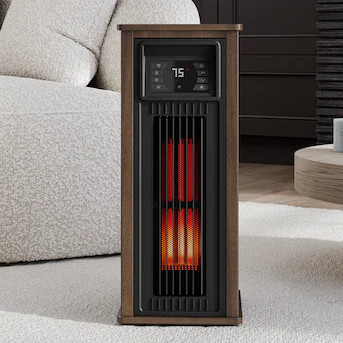 Utilitech 1500 -Watt Infrared quartz Tower Indoor Electric Space Heater with Thermostat with Remo... | Lowe's