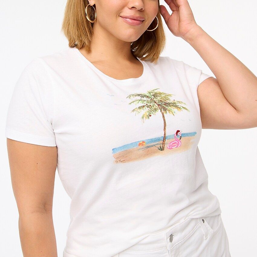 Palm tree holiday graphic tee | J.Crew Factory