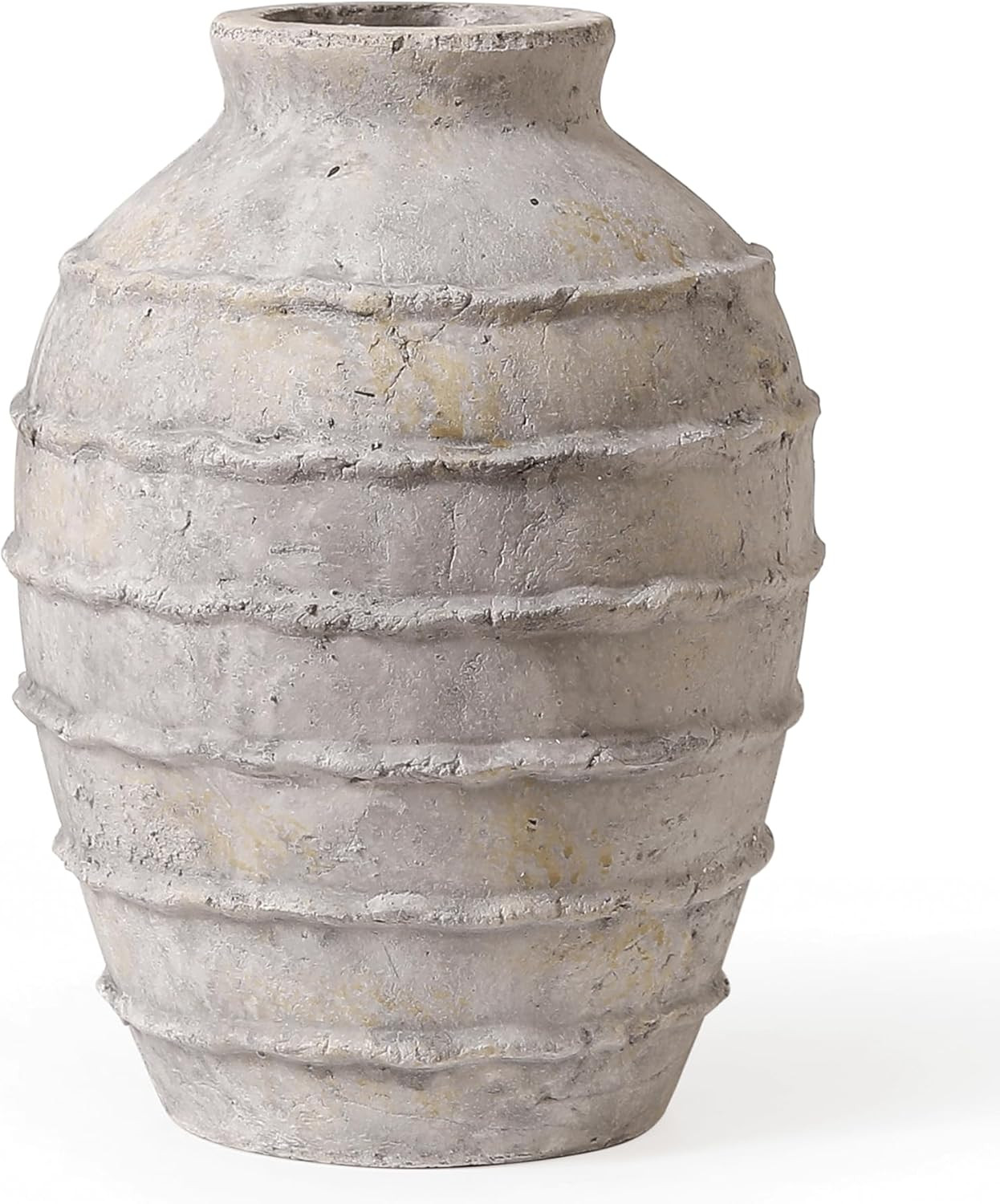 Kokrose Terracotta Vase, White Grey Rustic Farmhouse Decor, Vintage Large Pottery Clay Vase, Cera... | Amazon (US)