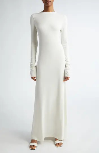 TOTEME Long Sleeve Jersey Maxi Dress | Nordstrom | Nordstrom