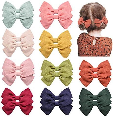 20PCS Baby Girls Hair Bows Clips Hair Barrettes Accessory for Babies Infant Toddlers Kids in Pair... | Amazon (US)