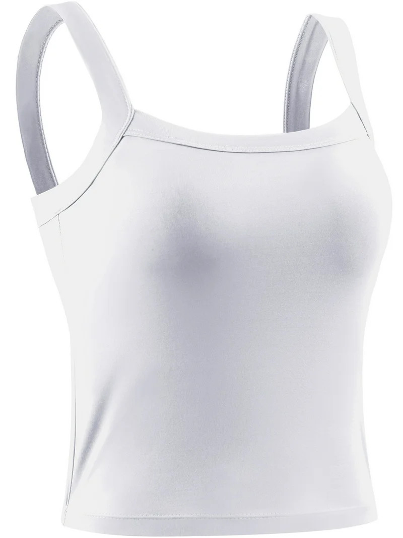 NELEUS Womens Athletic Cropped Tank Top with Built in Bra Camisole for Layer Stretch Wider Strap,... | Walmart (US)