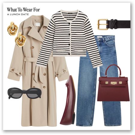 ways to wear a trench coat 🧥 

Parisian chic, spring style, blue jeans, striped cardigan, massimo dutti, H&M, high street, ballet flats, tote bag 

#LTKeurope #LTKstyletip #LTKSeasonal