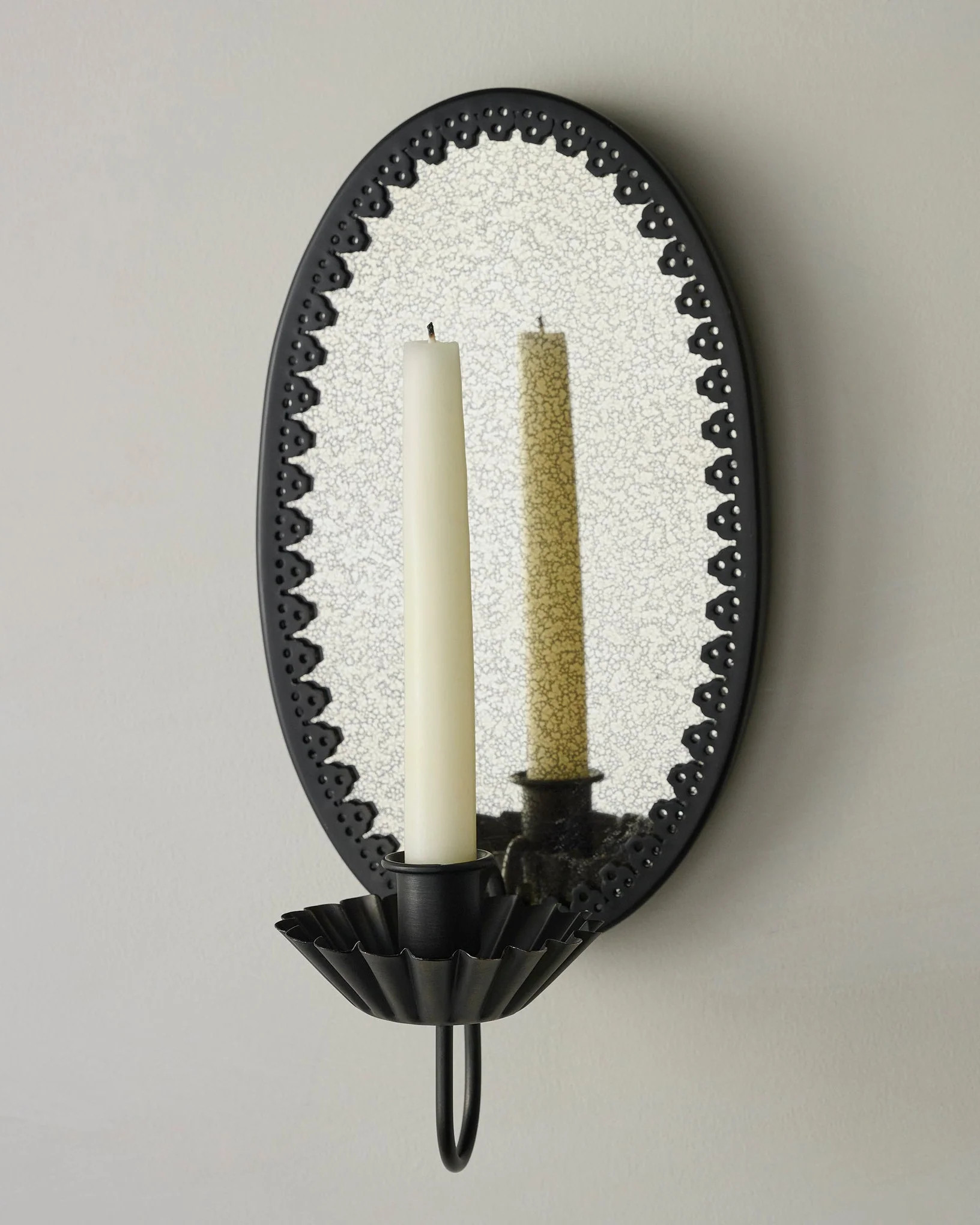 Oval Antique Mirrored Sconce | Magnolia