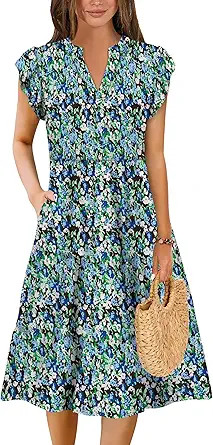 Summer Dresses for Women 2026 Elegant Classy Casual Plus Size Spring Midi Fashion Dress S-XXL | Amazon (US)