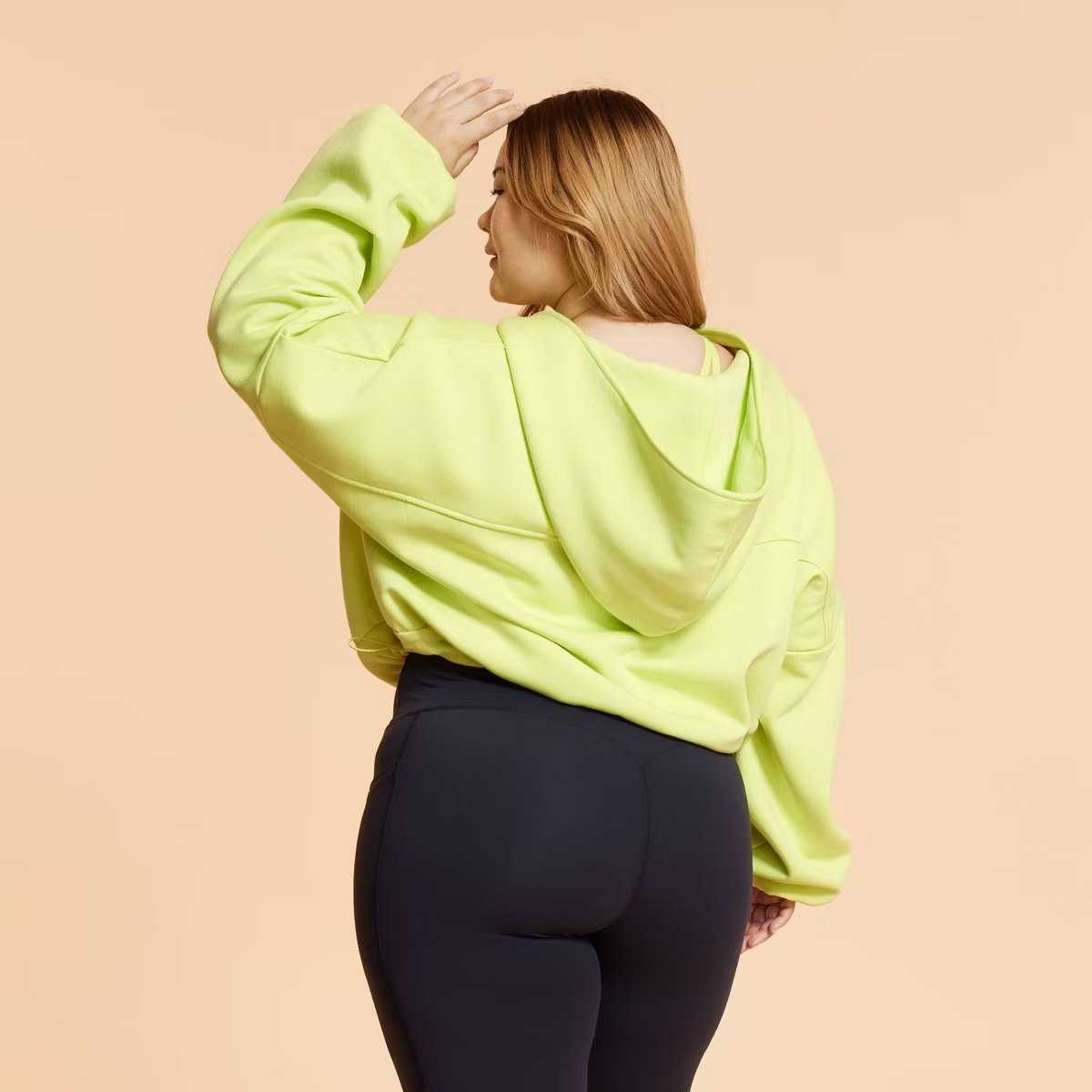 Blogilates Women's Marshmallow Half Zip Hooded Sweatshirt | Target