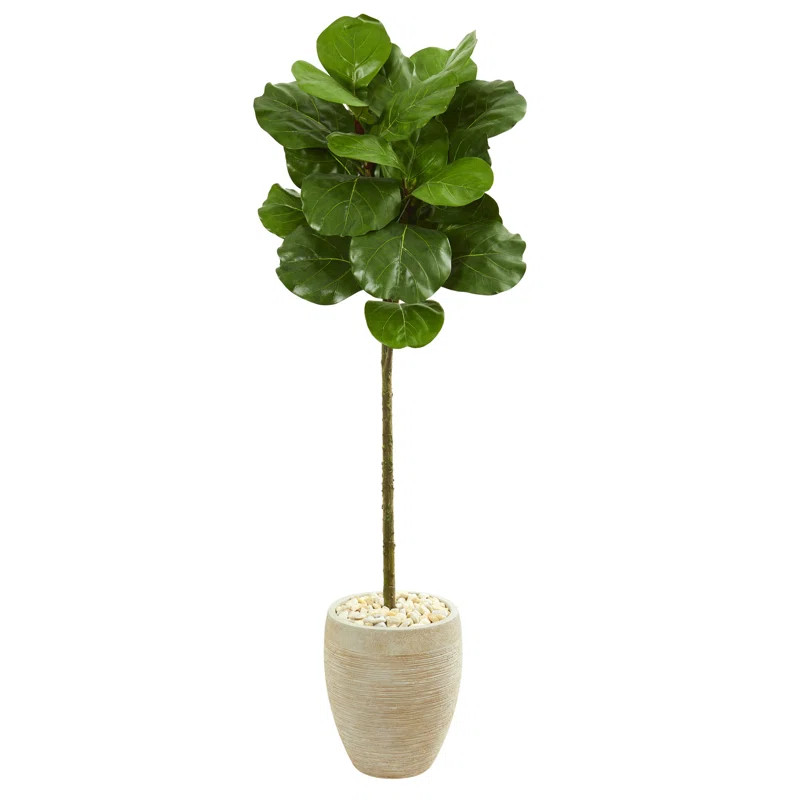 47.5" Artificial Fiddle Leaf Fig Tree in Planter | Wayfair North America